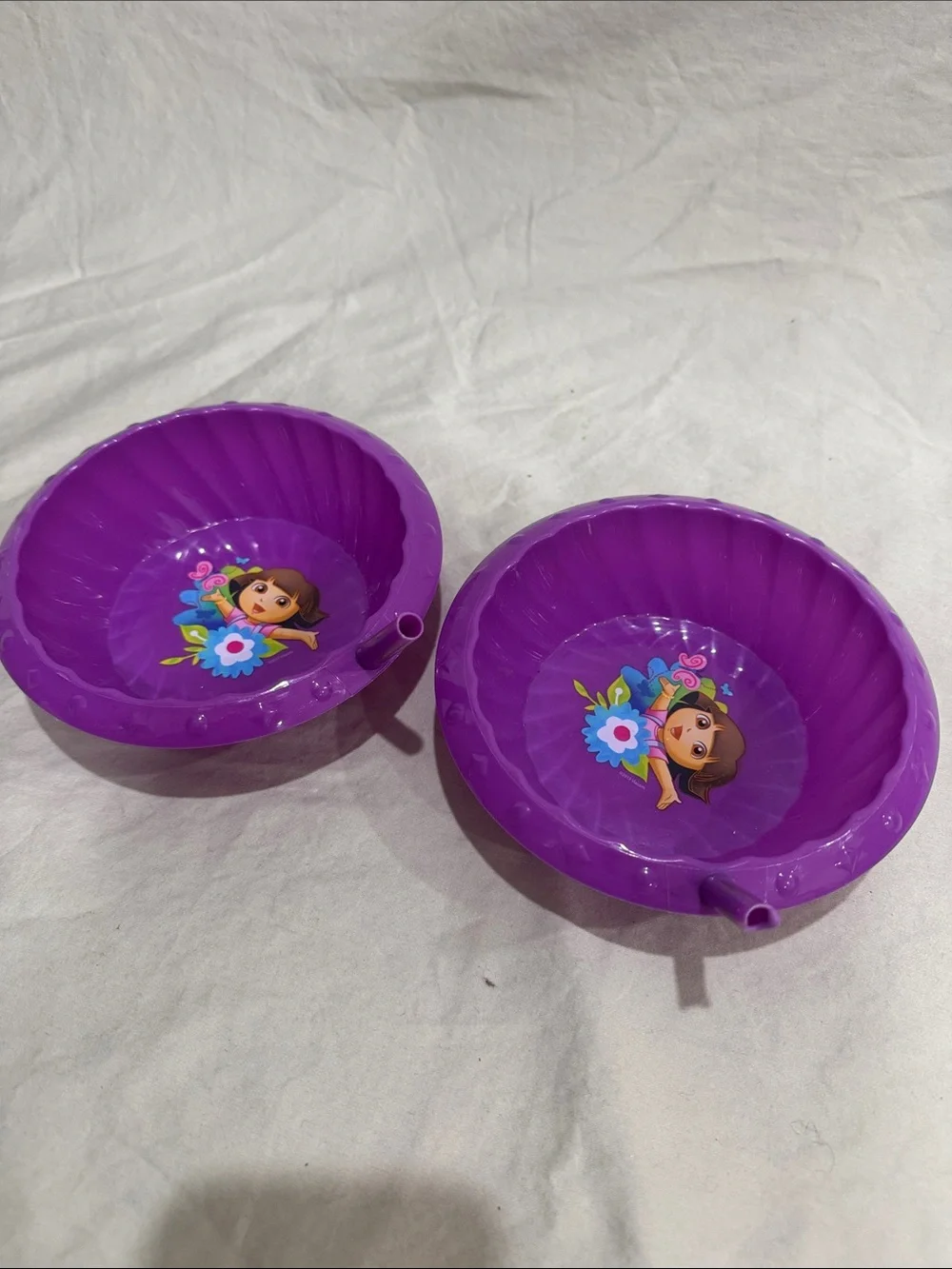 Dora Purple Kids Bowl Set with Blue Sports Water Bottle and Cups